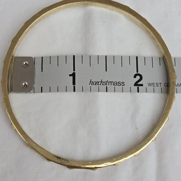 HENRI BENDEL Enamel Bangle Bracelet Rose-Red NOS Small - Picture 7 of 7